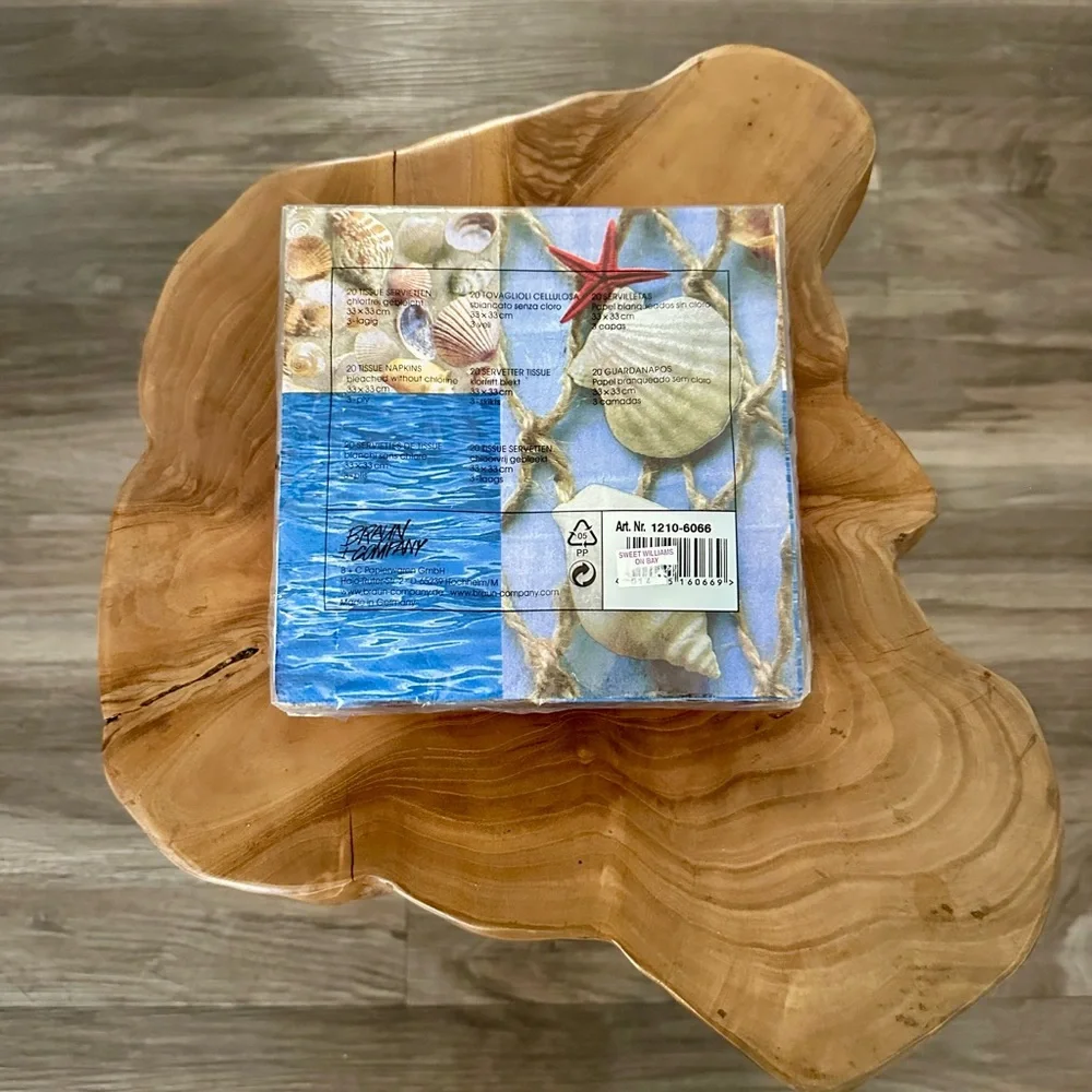 Vintage Cocktail Napkins‎ NEW Nautical Sailing Boats Retro MCM Ocean Fish Party